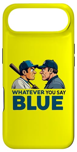 Whatever You Say Blue Baseball Umpire ����ȃA�p���� �X�}�z�P�[�X iPhone Air �p
