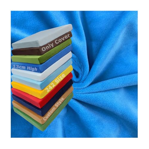 Housse de coussin sur mesure en velours 75x55 cm pour matelas de banc - 2