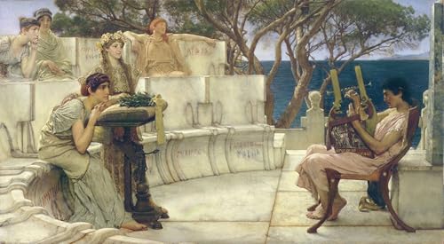 Tableaux peinture sur toile Sapho et Alcée décoration chambre adulte 60x90cm
