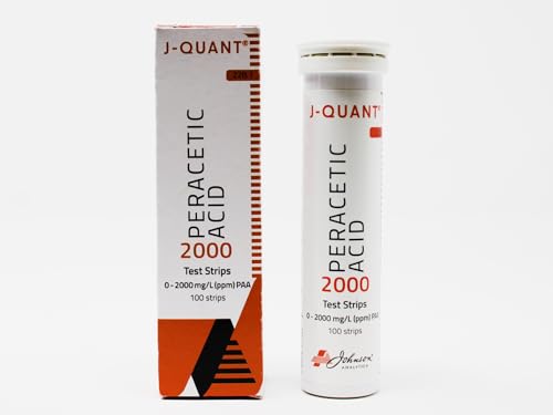 Bandelettes acide péracétique 0-2000 ppm avec échelle colorimétrique haute précision pour analyses