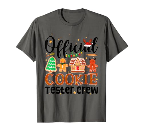Funny Christmas Official Cookie Tester Crew Family Matching T-Shirt