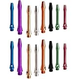 Aluminium Dart Schäfte Metall Dart Schäfte Set Long Dartpfeil Schäfte Dart Zubehör Ersatzteile Dartpfeile Schaft Spitzen Universal Dart Zubehör 2BA Gewinde 45 mm für Soft Steel Dartspitzen 16 Stück