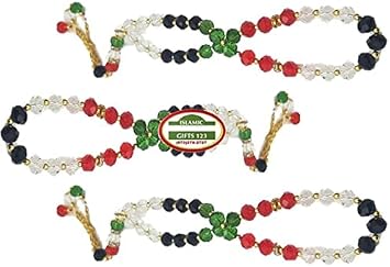 Palestine Flag Beads [12 Pack] Palestine Wedding Favors Palestine Glass Misbaha-Jerusalem-Al Aqsa Islamic Favor Quran Muslim Gifts Ramadan Gift Eid Gift Islamic Gifts 123 (Glass 33 Beads)