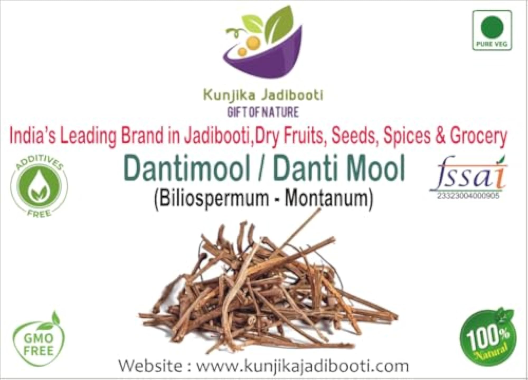 Kunjika Jadibooti Dantimool, 100 gm