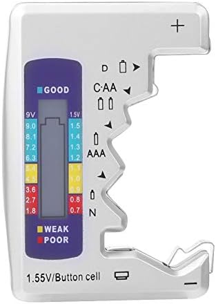 Universal Battery Tester LCD Display Battery Checker Battery Capacity Level Tester for D C AA AAA DN 9V 1.5V Button Cell Small Mini Batteries