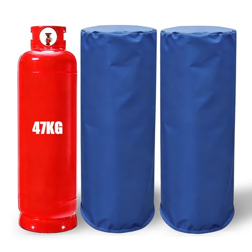 2 x 47KG Large Gas Bottle Cover, Full Cover Oxford Fabric Propane Tank, Waterproof, Weather-Resistant, Durable, Ideal for Outdoor, Gardens, Events (royal blue-2pcs)