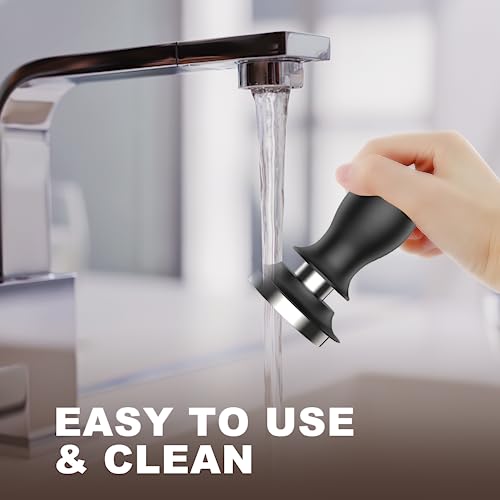 53Mm Coffee Tamper, Espresso Tamper 30Lb Horizontal Constant Compactor With Calibrated Spring Loaded, Stainless Steel Base #TOP6