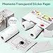 Phomemo Transparent Self-Adhesive Thermal Paper, Glossy Printable Sticker Paper Label for Phomemo M02/M02 Pro/M02S/P2S/M03/M04S Mini Sticker Printer, 50mm x 3.5m, Diameter 28mm, 3-Rolls