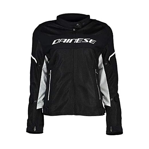 Dainese Air Frame D1 Lady Tex Jacket, Chaqueta Moto Invierno, Mujer, Negro/Negro/Blanco, 44