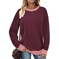 Cuptacc Sudaderas Mujer Sin Capucha Oversize Informal De Canalé