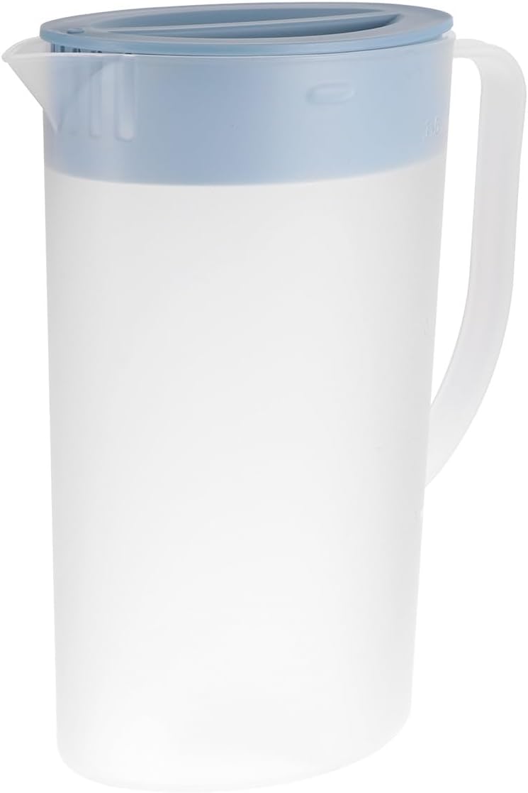 6l Blue Plastic Beverage Kettle with Lid Heat Resistant Cold Water Pitcher with Scale Suitable for Home and Kitchen Use