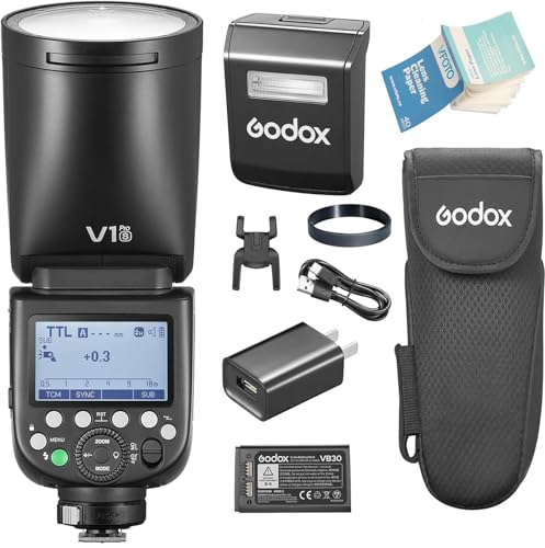 Flashes con zapata | Godox V1pro-S Ttl Li-Ion Redonda Cabeza Flash Innovadora Externa Flash Su-1 Led Estilo 76ws Hss 1 8000s Construir-En Bater�a De Litio Para Sony C�maras