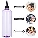 driew Applicator Bottles for Hair, 16.9oz Hair Squeeze Bottle for liquids Twist-On Top Tip Cap with Ratio Graduated Scale Color Applicator Bottle Dye Pack of 2 (16.9oz Clear Purple)