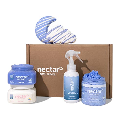 Pillow Spray, 2 Bath Bombs, Shea Body Butter, Sugar Body Scrub, Gift Set, Spa Day Kit For Women, Rich In Almond Oil, Epsom Salt & Kaolin Clay, Gift For Her, Mothers Day #TOP24