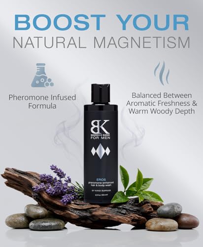 Bedroom Kandi for Men Body Wash 8.5 Fl Oz – Pheromone Infused Moisturizing & Deodorizing Formula with Aloe, Shea Butter & Essential Oils for Smooth Skin & All Day Freshness - Premium Grooming Product Detail