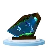 Black White Dragon Lamp Gift, Dragon Epoxy Night Light, TOOTH.LESS Dragon Lamp, Dragon Trainer Land Night Lamp, Wood resin lamp, Personalized gift, Dragon Sculpture, Unique Gift (6x3.5 inch)