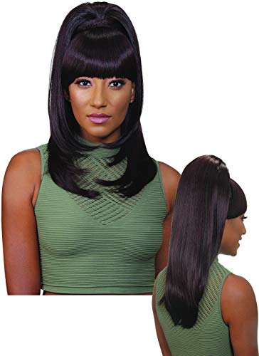 EVE HAIR Casablanca - 100% Heat Retardant Fiber 2 in 1 Bang & Ponytail - Bang Hair Extension with 22