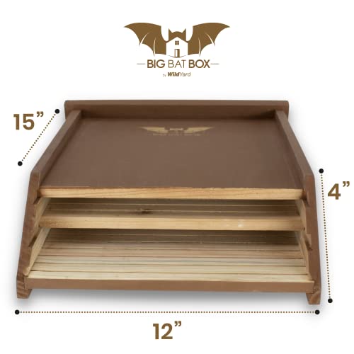 Bigbatbox - Bat House For Outdoors - Clean Your Backyard From Mosquitoes - Wooden Bat House Kit - With Our Proven Bat Box Design, You Are Almost Guaranteed To Attract Bats! Wildyard #TOP7