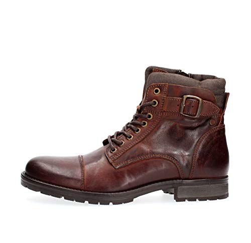 JACK & JONES Jfwalbany buty męskie, skórzane, brązowy - Brown Stone - 45 EU