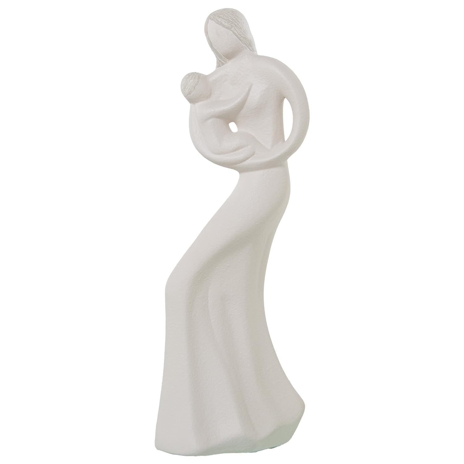 Sculpture mère enfant céramique beige beige arena symbole de complicité