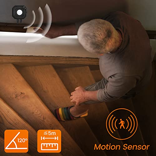 Motion Sensor Led Light Strip, 9.8Ft Led Strip Lights With Constant Lighting And Motion Sensing 2 Lighting Modes For Under Cabinets, Closets, Safe Stairs - 3000K Warm White #TOP4