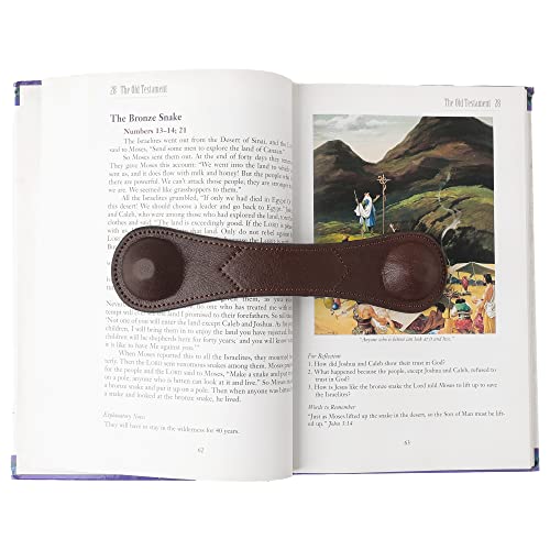Image of KINIVA Leather Weighted Bookmarks Book Weight Page Holder for Reading,Book Open Holder for Kids Adult,Gifts for Reader (01 Coffee)