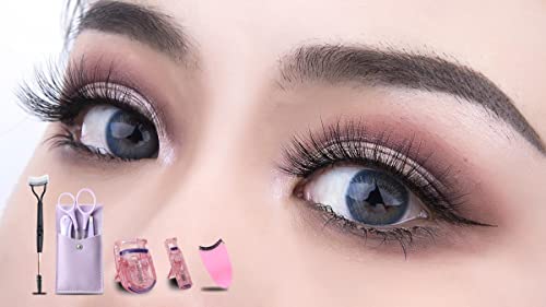 7 In 1- Eyelash Curlers,Double Headed Folding Eyelash Brush,Eyelash Comb Is Suitable For Eyelash Separator,Lash Clip Applicator,Eyebrow Scissors Razor,Eyelashes Application Tool Kit & Eyebrow Kit #TOP5