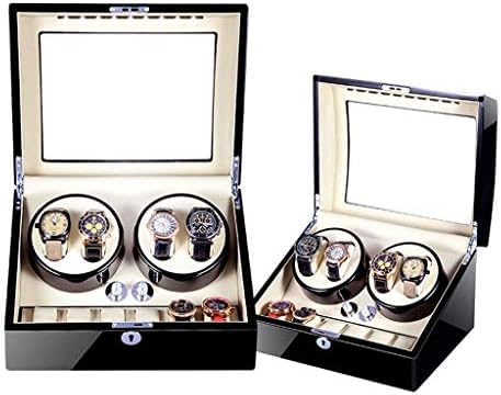 FENOKD Mechanical Watch Shaker 4+6 Automatic Watch Winder Box Slient Motor and 5 Rotation Modes Watch Storage Box Quiet Motor AC Adaptor & Battery Operated f