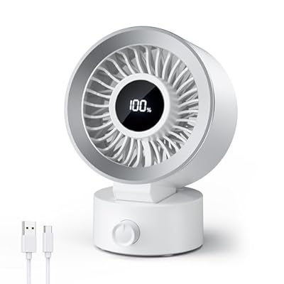 CIVPOWER Desk Fan Small Quiet: Table Fan Rechar...