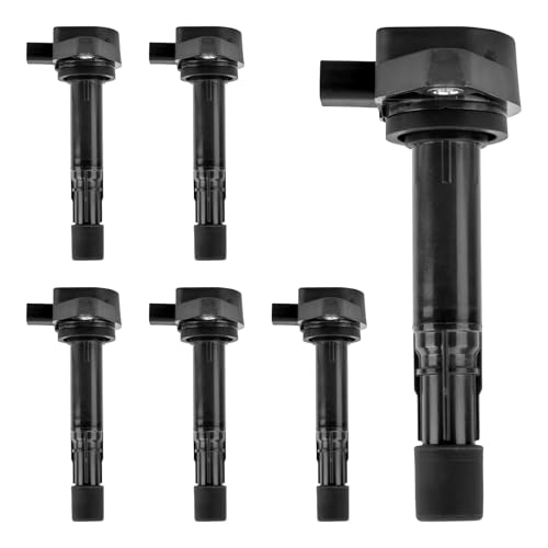 Image of PHILTOP UF400 Ignition Coil Pack, Set of 6 Compatible with Accord 2004-2007, Civic 2001-2005, MDX 2001-2009, Pilot 2003-2008, Ridgeline 2006-2008, Vue 2004-2007, 1.7L 3.0L 3.5L