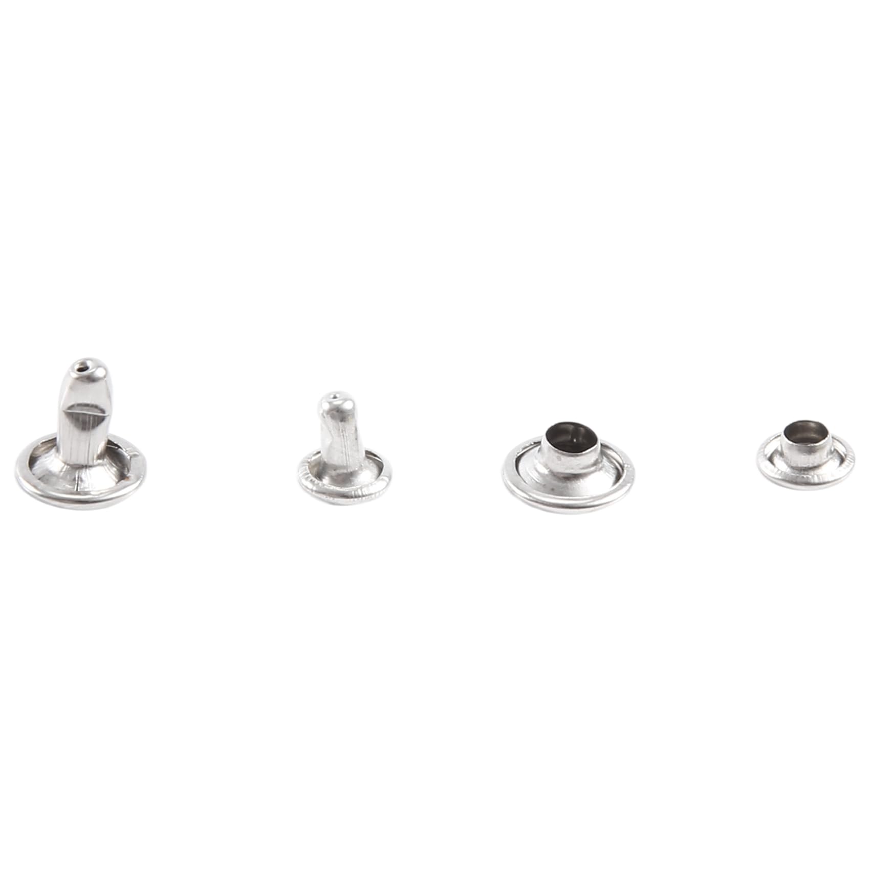 7 Sets Doppelkappennieten Matrizenformwerkzeug für Handpressmaschine, GrößE 5 Mm, 6 Mm, 7 Mm, 8 Mm, 9 Mm, 10 Mm, 12 Mm, DIY-Bastelbedarf