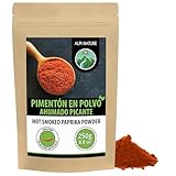 Alpi Nature Pimentón Ahumado Picante en Polvo 250g, Pimientos Rojos Molidos, Pimentón Picante Ahumado
