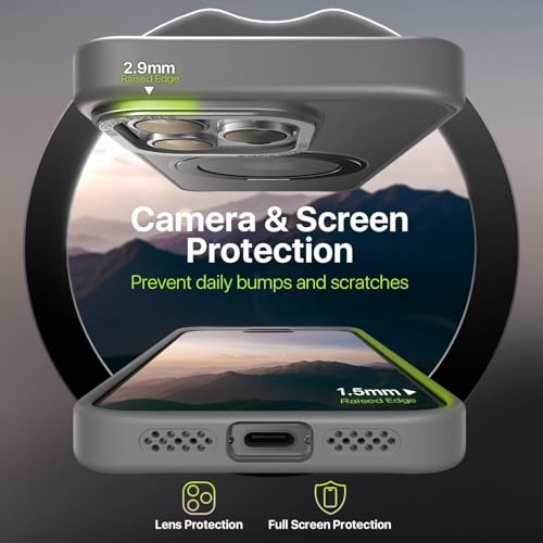Coque iPhone 15 Pro Max grise design premium avec béquille - 4