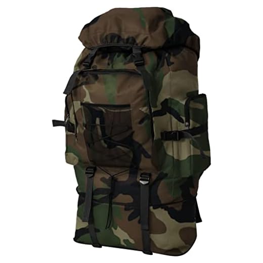 vidaXL Sac à dos style d'armée XXL 100L Camouflage Sac à dos pour camping voyage