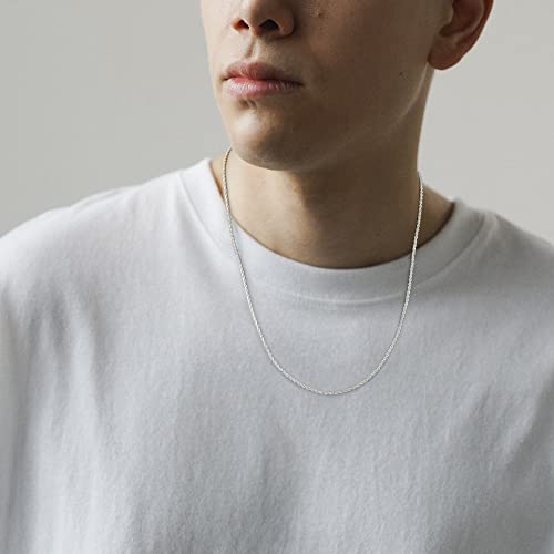 Glijwele Sterling Silver Chain For Men, Silver Chain For Men 2.5Mm Mens Silver Chain Sterling Silver Chain Rope Chain Necklace For Men Sterling Silver Chains For Men 26 Inch #TOP2