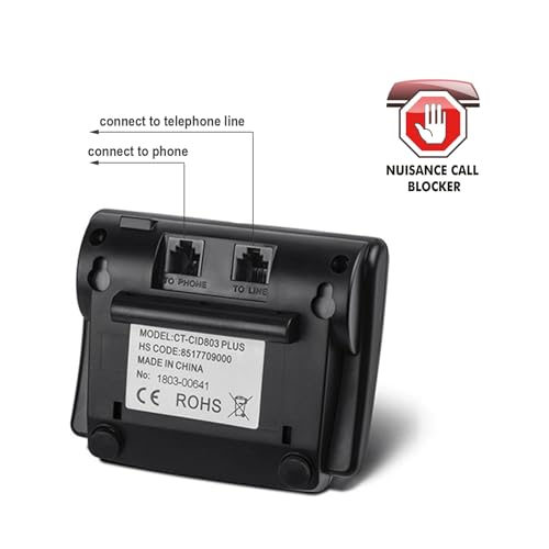 TelPal Call Blocker Box for Landline Phones with Caller ID Display, 4000 Number Capacity - to Block Hidden Numbers, Telemarketer Calls, Nuisance Calls, Hidden Numbers,Area Codes & Spam Calls