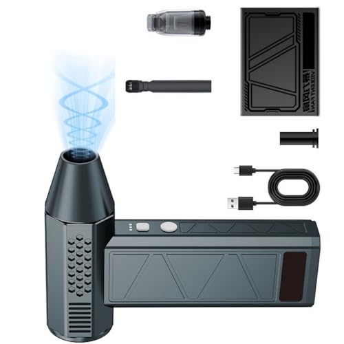 Handheld Cordless Air Duster with 3 Speed Modes 130000RPM Highly Power for Computer Cleaning Car Interior and Electronics Maintenance Long Battery Powered Electronics Cleaner