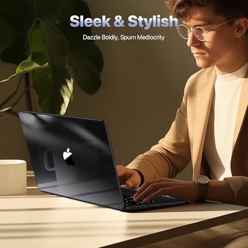 Funda MacBook Pro 16 M4 M3 M2 M1 protector para portátil transparente negro cristal rígido 7