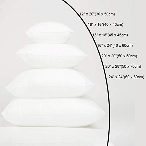 Kingnetstore Rellenos Cojines Sofa hipoalergénicas para Funda Cojines Decoracion y para Almohadas de Cama (45x45cm, 4)