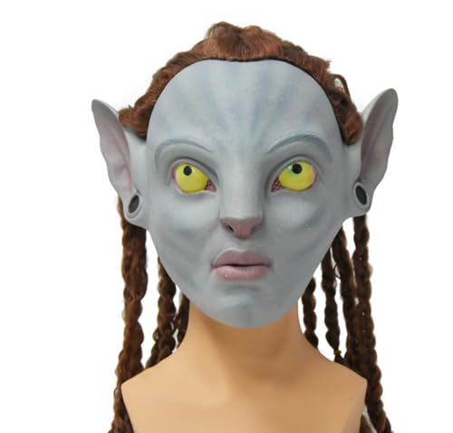 NYCK Dos Películas De Cabeza De Látex De Halloween, Máscaras De Avatar, Personajes Y Accesorios De Trucos Divertidos