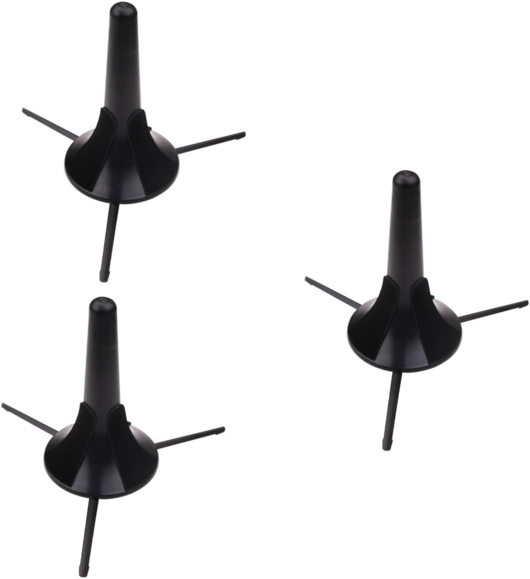 Abaodam 3pcs Portable Foldable Trumpet Stand Tripod Holder Detachable Bracket for Wind Instruments Black Accessory for Musicians