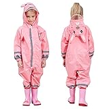 👍 [Hohe Qualität] TURMIN Regenanzug für Jungen und Mädchen aus hochwertigen PVC-Polyesterfasern ist hautfreundlich, umweltfreundlich und atmungsaktiv. Es wird die Haut Ihrer Kinder nicht verletzen. Leicht zu waschen und schnell zu trocknen, für alle Jahreszeiten geeignet.