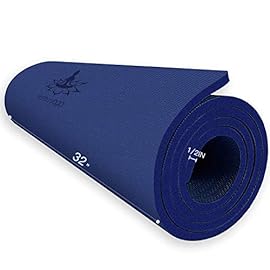 Hatha Yoga Extra Thick TPE Yoga Mat – 72″x 32″ Thickness 1/2 Inch -Eco Friendly SGS Certified – With High Density Anti-Tear Exercise Bolster For Home Gym Travel & Floor Outside