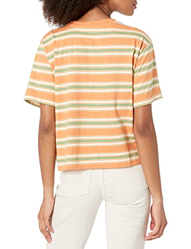 Roxy Women's Yarn Dye T-Shirt, Golden Ochre Good Vibes Yd 212, S #TOP1