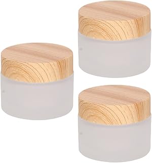 Beaupretty 3 Pcs Vazio Cremes Jarro Conjunto de Amostra de Maquiagem Frasco de Loção de Vidro para Labial Balm Loção Cremes Amostra Frasco