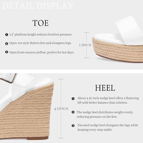 Image of VICKI.VICKI Women's Platform Sandals Wedge Ankle Strap Open Toe Sandals