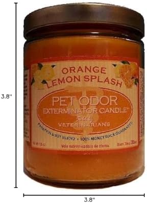 Pet Odor Exterminator Candle, Orange Lemon Splash,13 oz