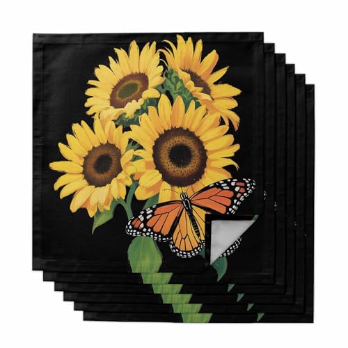 Servilletas de Tela 20 x 20 Pulgadas Set de 6 Black miniatura 1