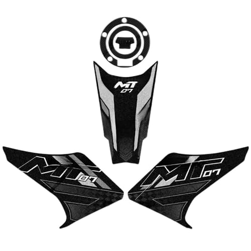Autocollant réservoir moto MT07 2021-2024 protection antidérapante latérale noire