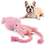 Dearlydo Octopus Dog Toy – Squeaky Octopus Plush Dog Toy with Ropes – Interactive Dog Toys for Bored